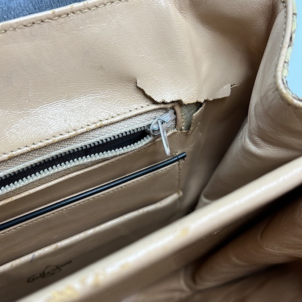 Vintage Bellestone Python Snakeskin Double Handle… - image 11